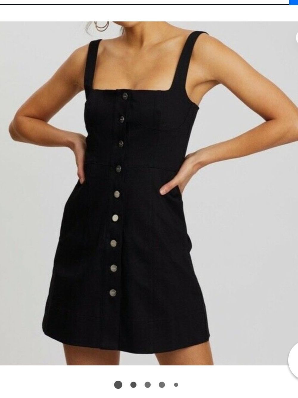 Capulet Millie Denim Dress in Black XS
